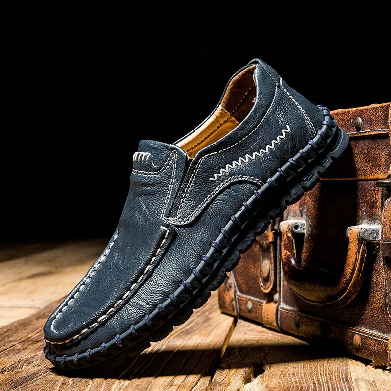 Casual Tough Leather Slip On Shoes