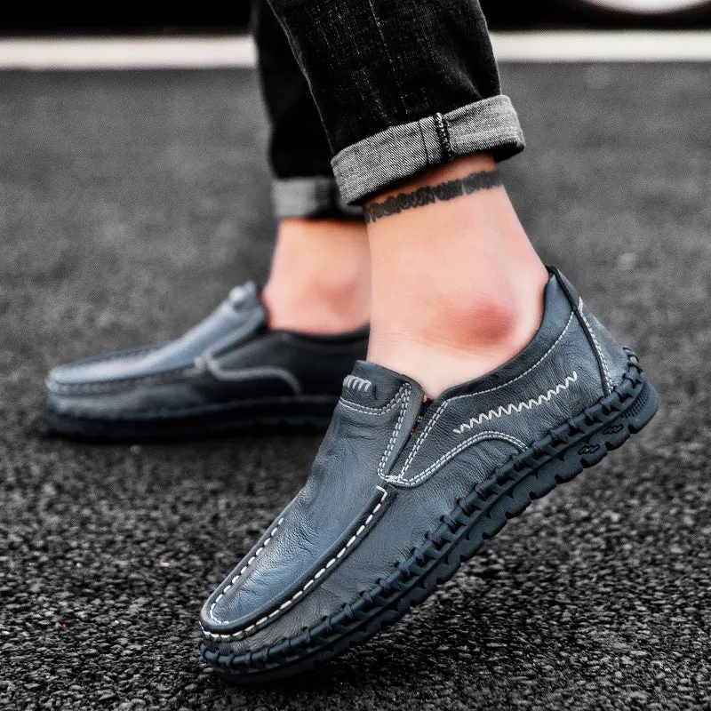 Casual Tough Leather Slip On Shoes