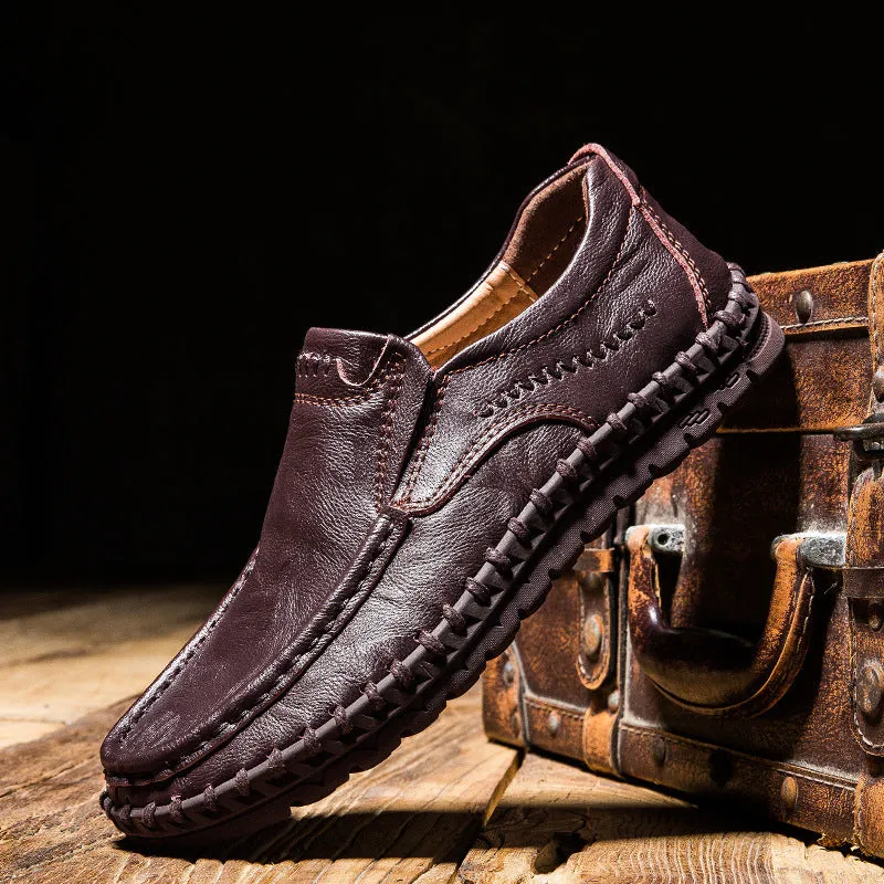 Casual Tough Leather Slip On Shoes
