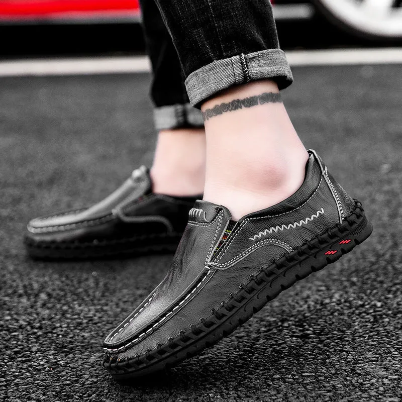 Casual Tough Leather Slip On Shoes