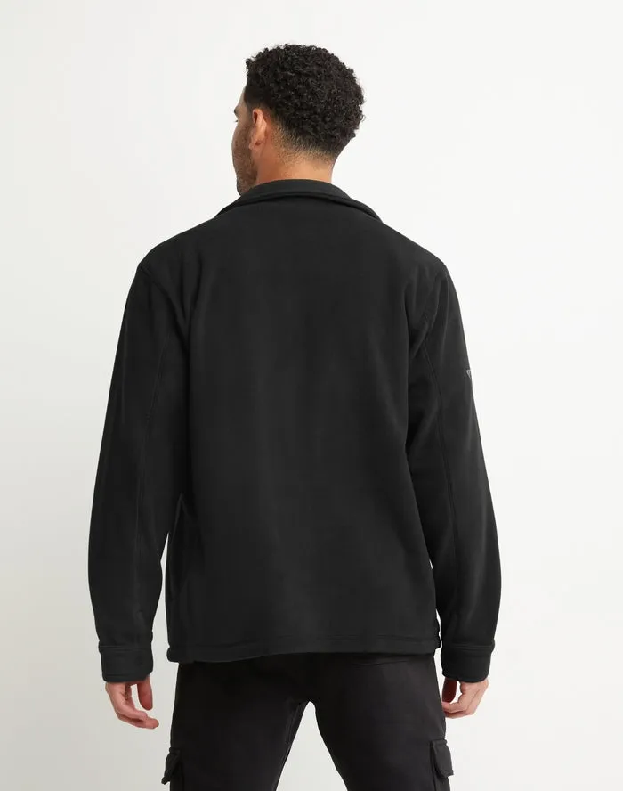 Champion Men's Explorer Fleece Shirt Jacket Black V74727 586VFA 003