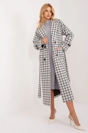 CHECKERED TRENCH COAT