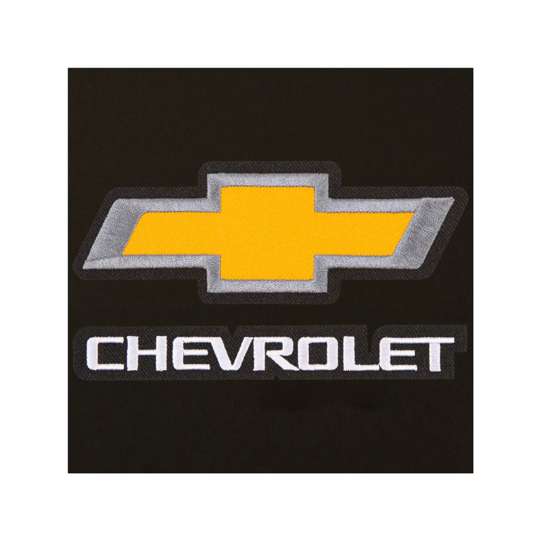 Chevy Men's Reversible Fleece and Leather Jacket