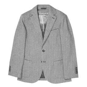 Circolo 1901 Herringbone Single-Breasted Blazer - Grey