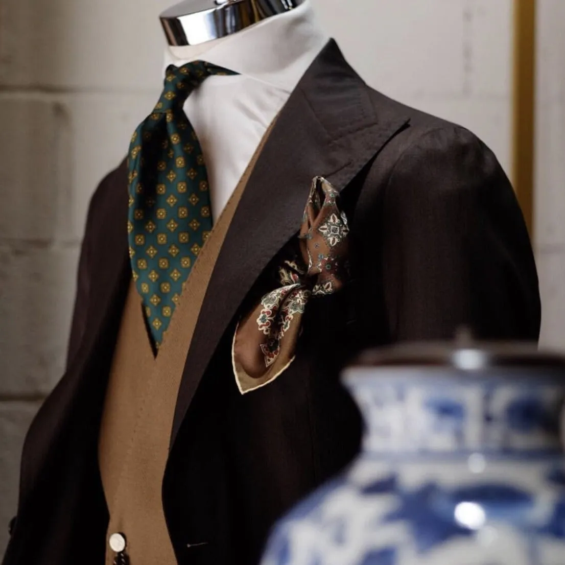 Cocoa Beans Amarone Pocket Square