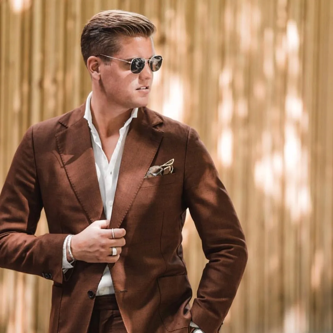 Cocoa Beans Amarone Pocket Square