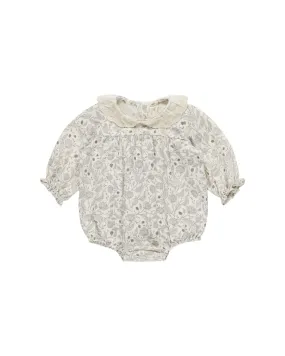 Collared Bubble Romper | Winter Floral