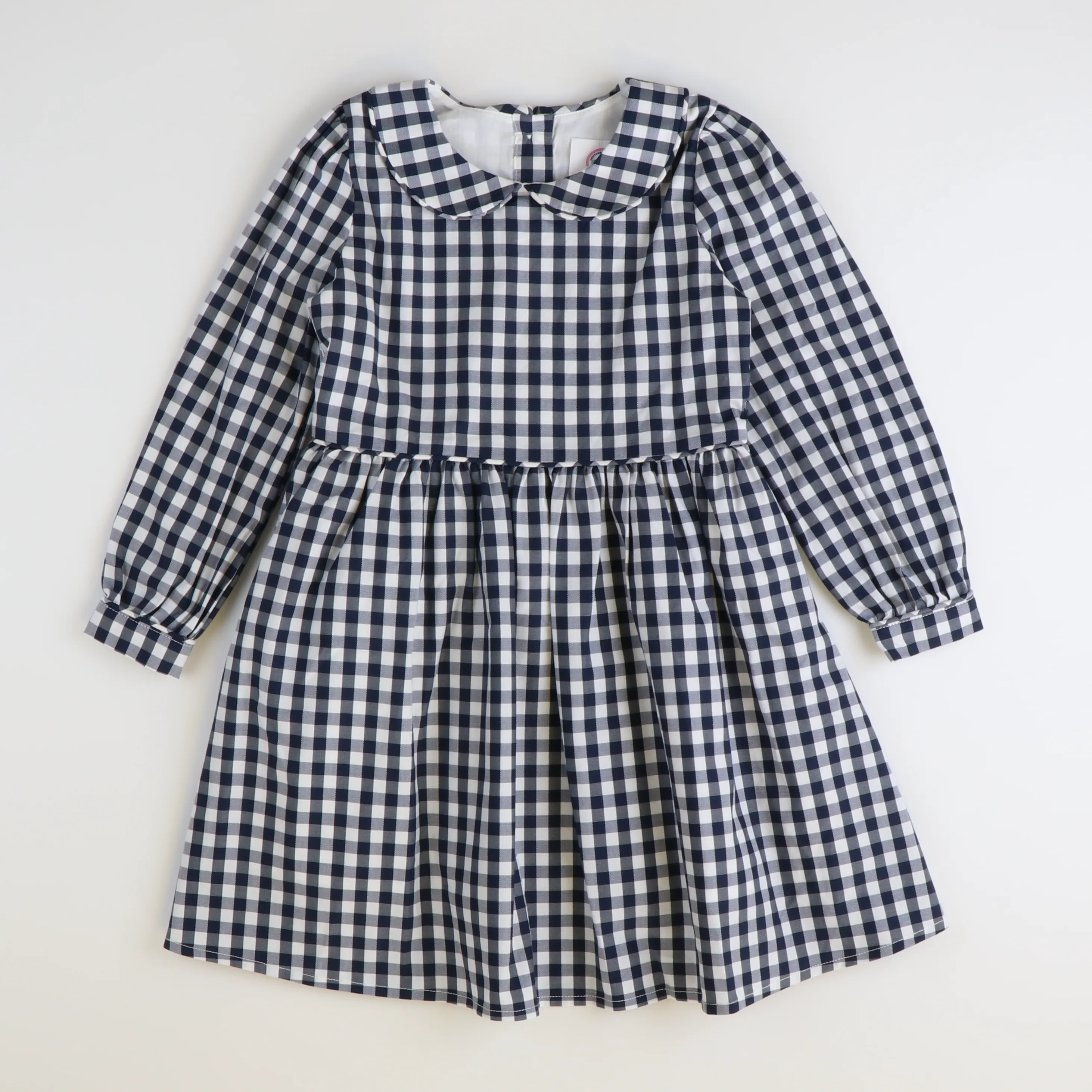 Collared Dress - Navy Check
