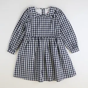 Collared Dress - Navy Check