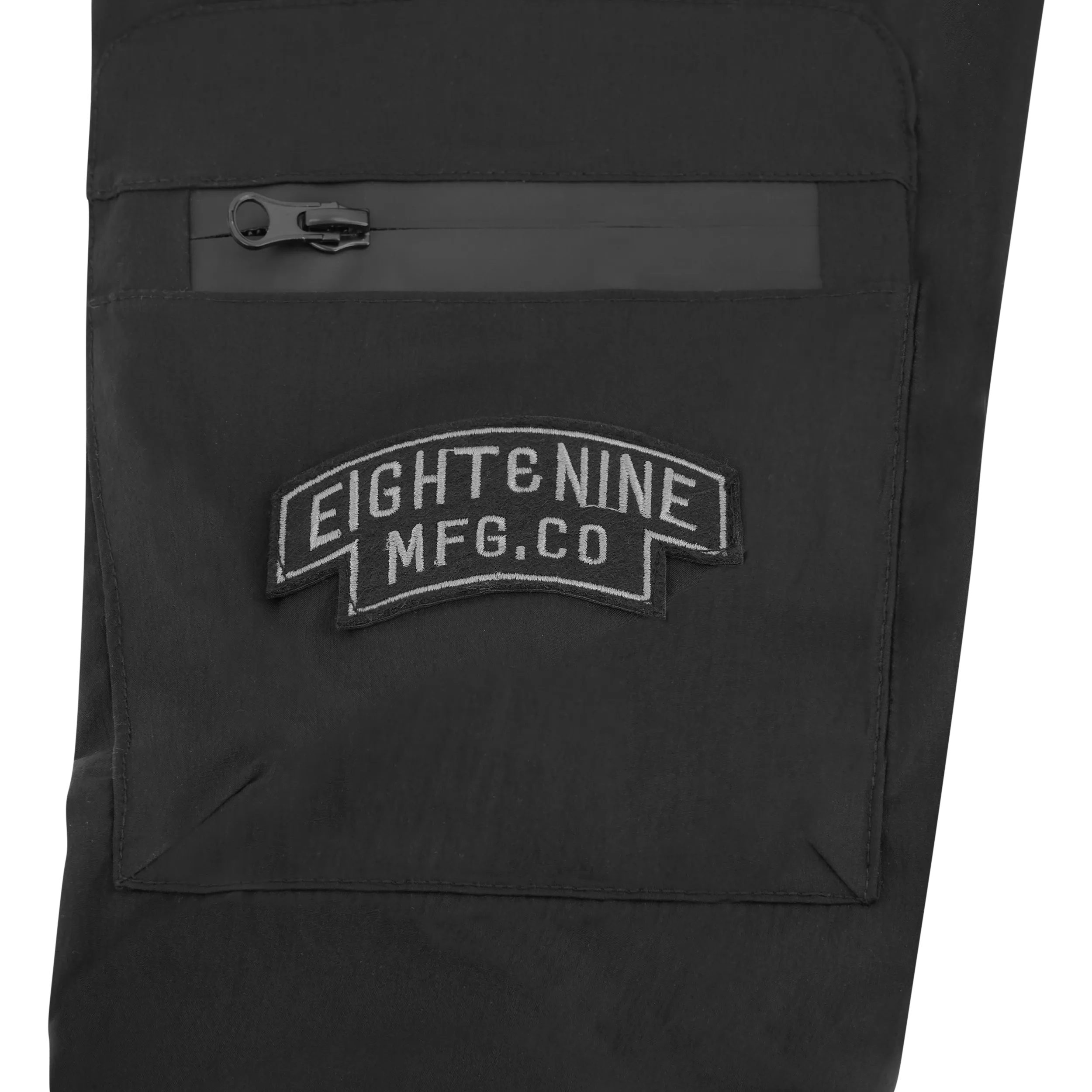 Combat Nylon Joggers Black