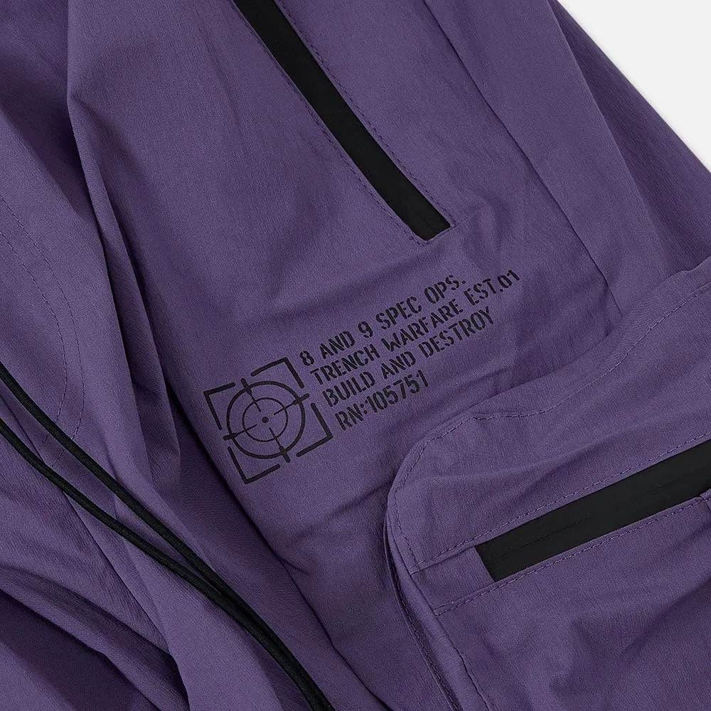 Combat Nylon Joggers Purple