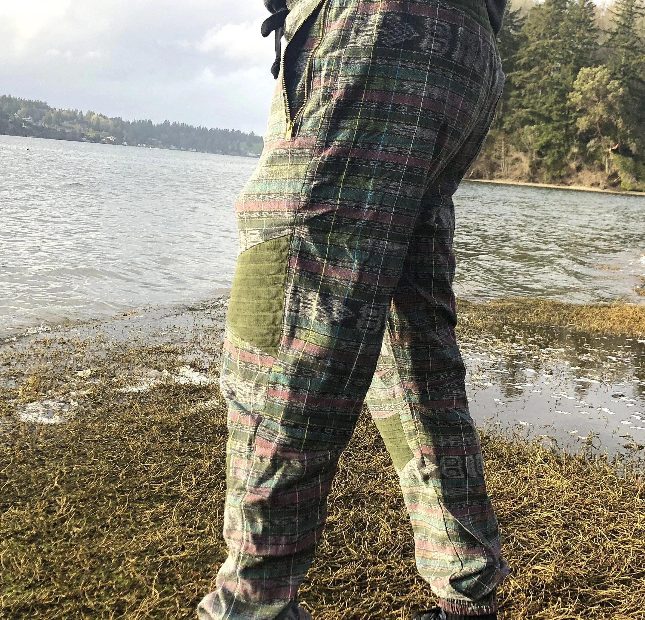 Corduroy Quilted Hand Woven Jogger