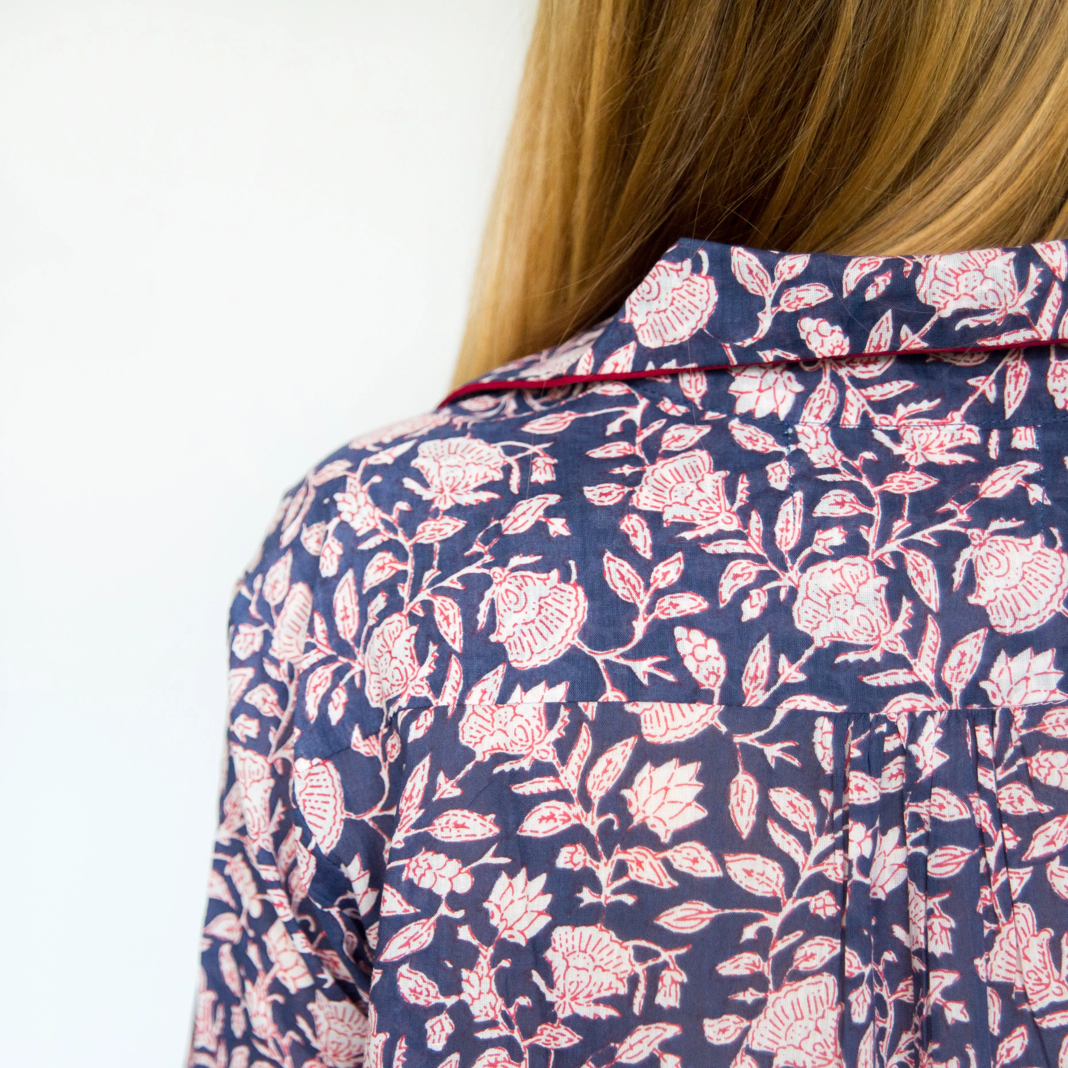 Cotton Night-shirt - Dark Blue