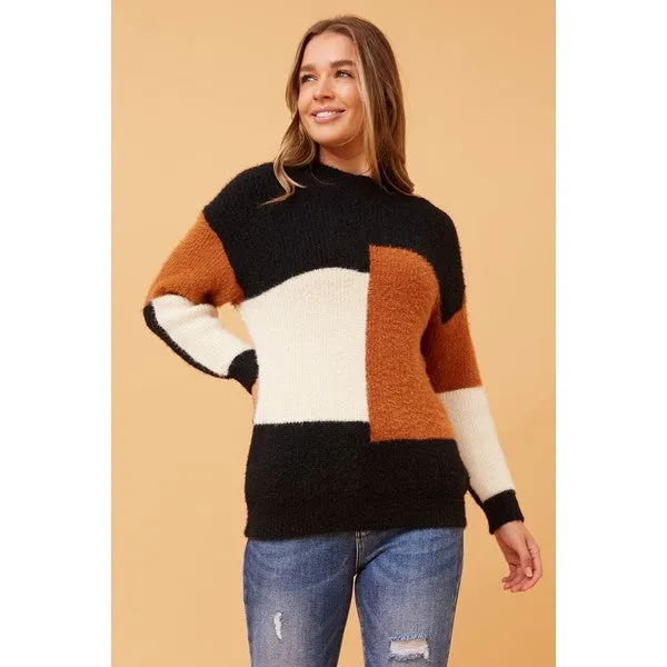 DANA COLOR BLOCK KNIT JUMPER