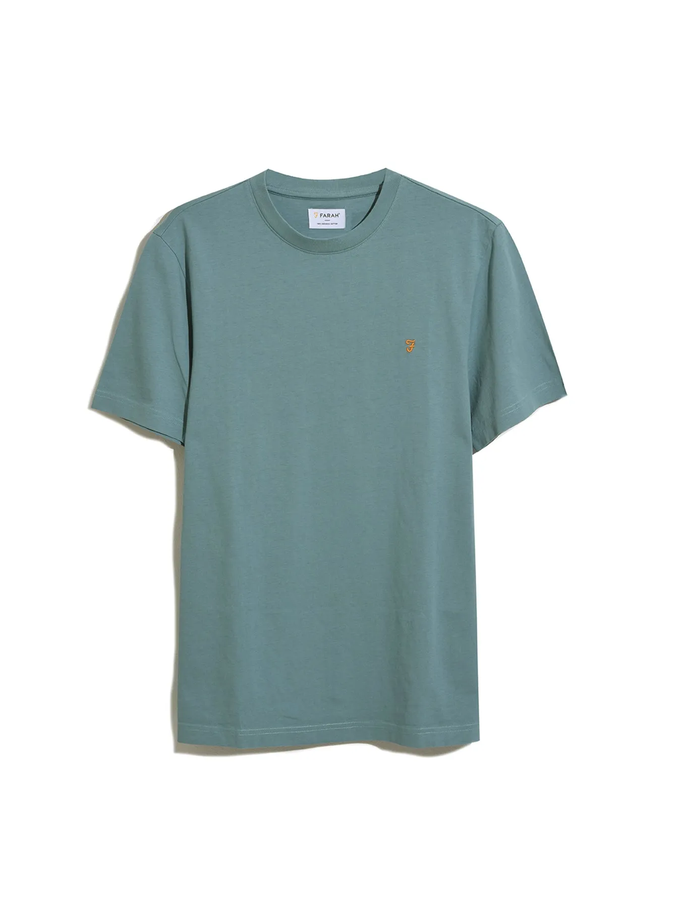 Danny Regular Fit Organic Cotton T-Shirt In Brook Blue