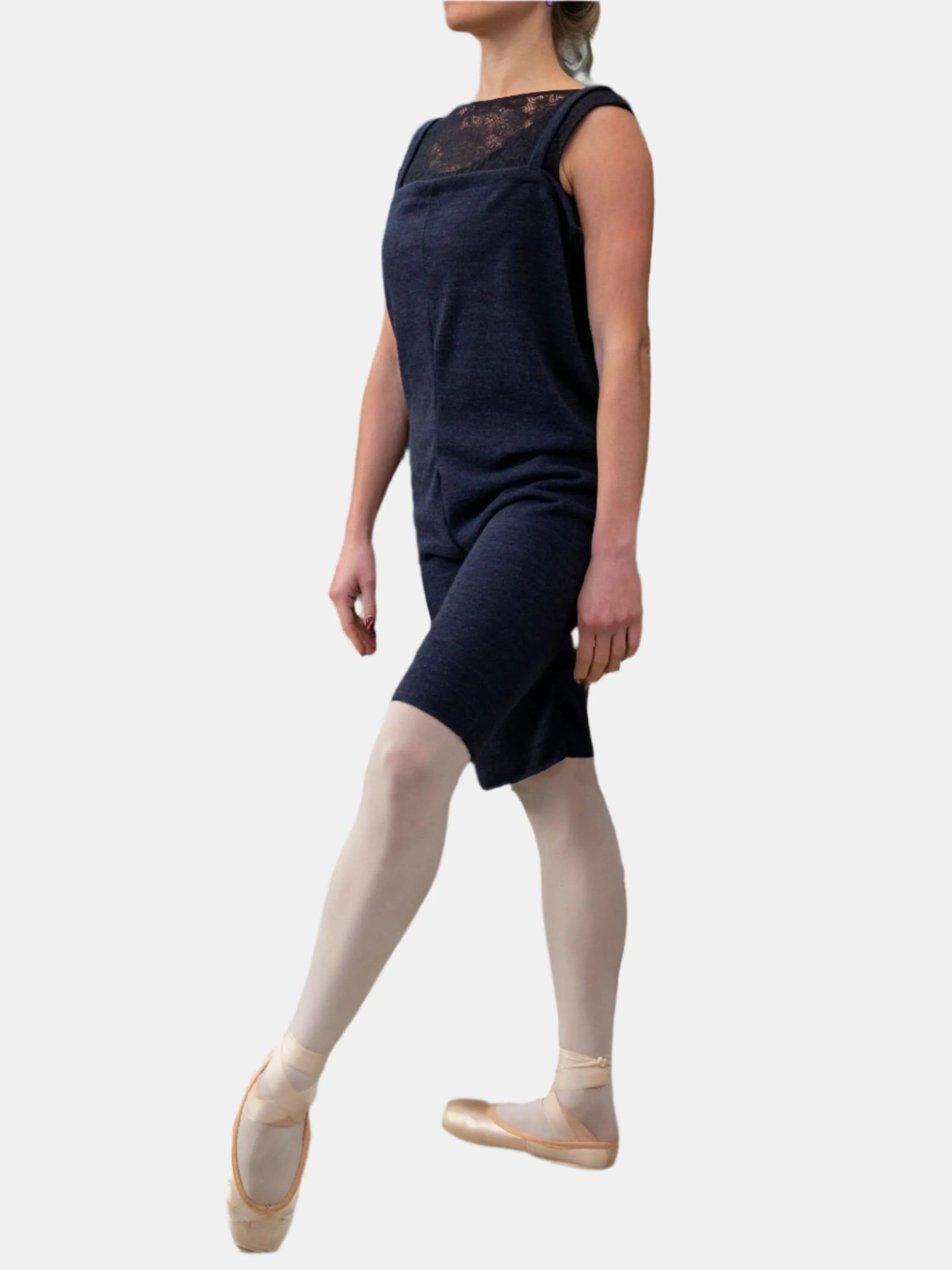 Dark Blue Warm-up Dance Romper MP925