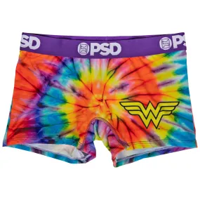 DC Wonder Woman Symbol Tie Dye Microfiber Blend Boy Shorts Underwear