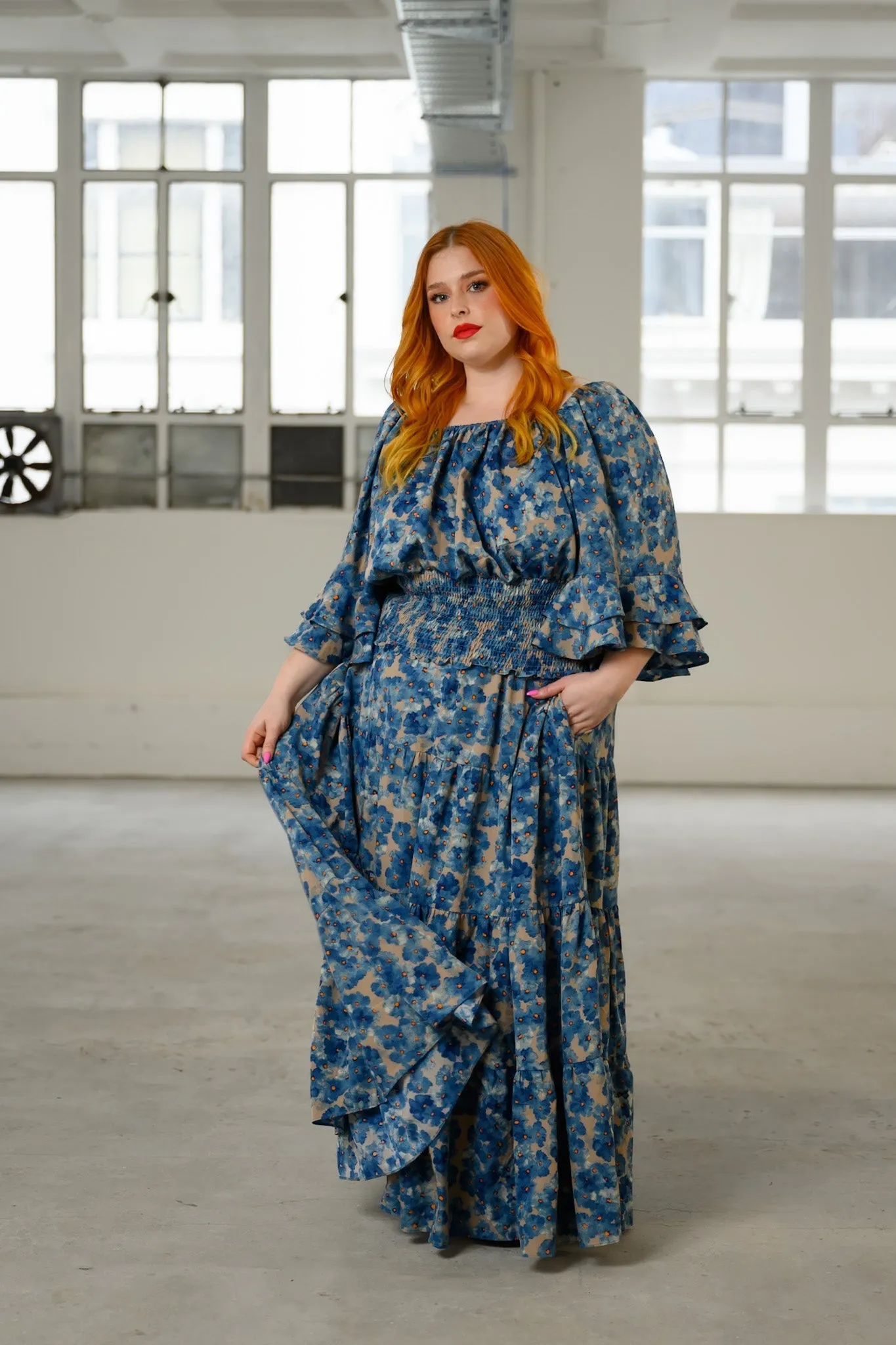 Delilah Skirt - Blue Floral
