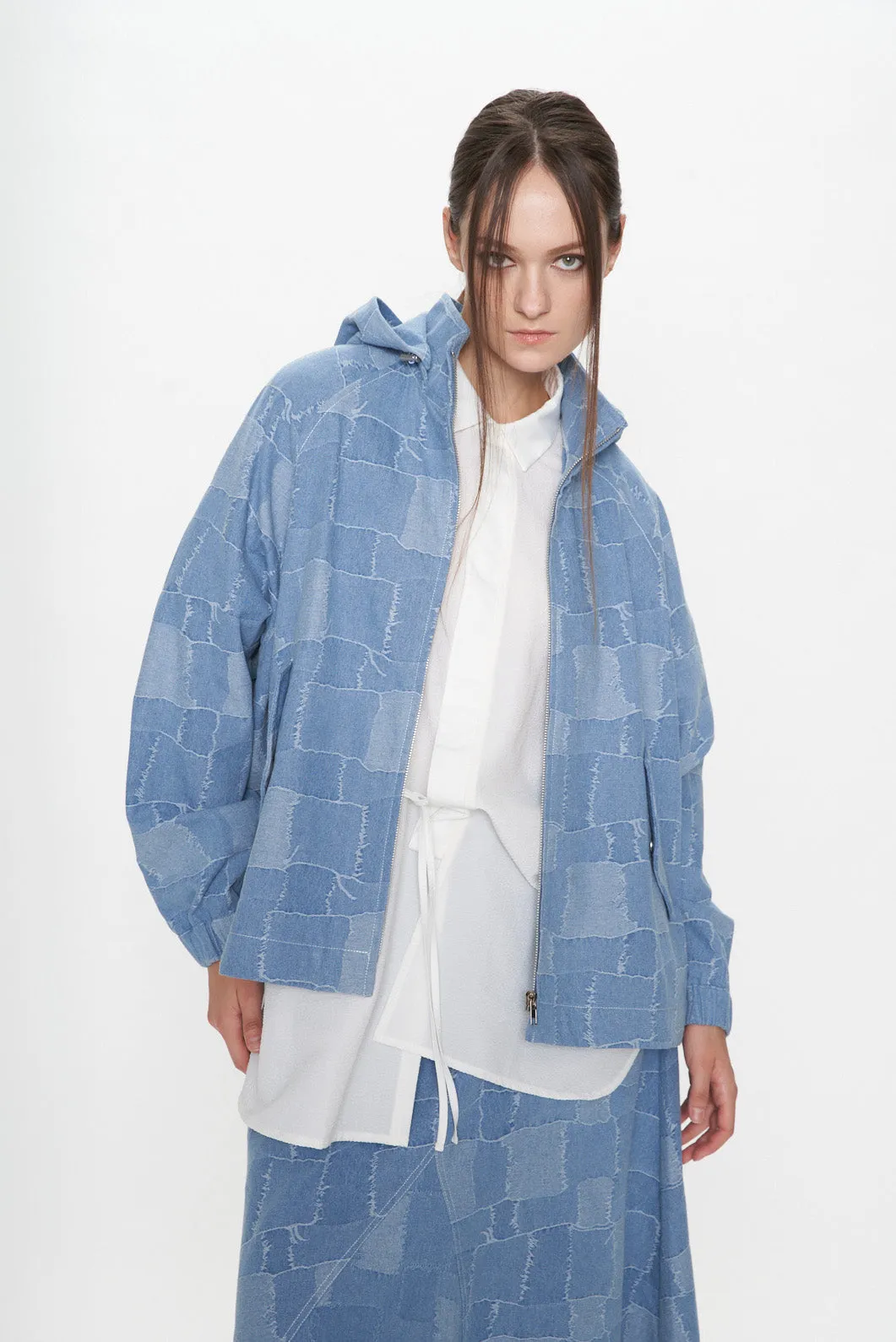 Denim Button Side Jacket