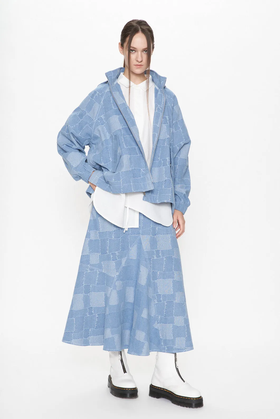 Denim Button Side Jacket