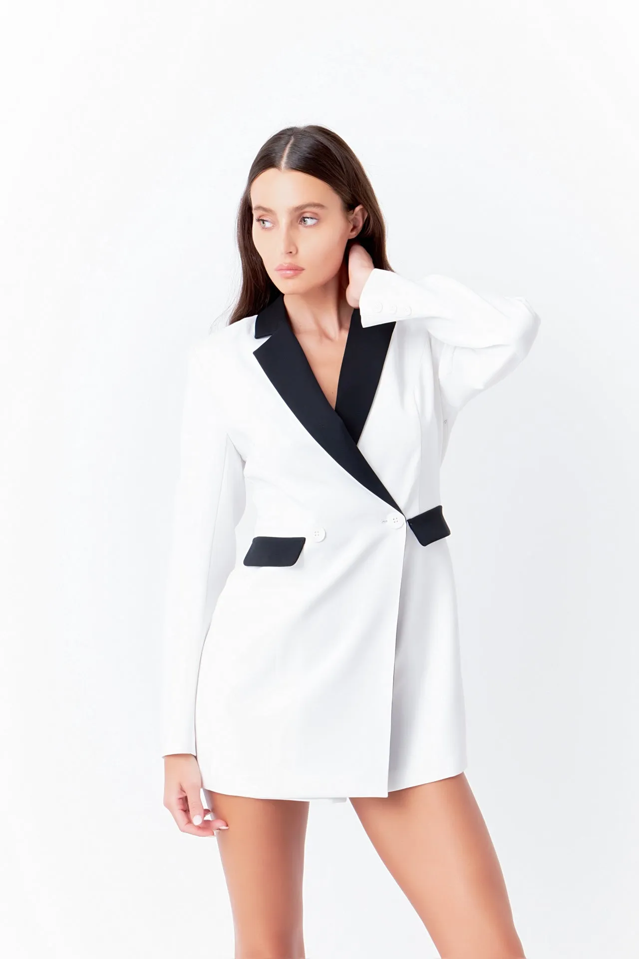 Endless Rose - Contrasted Blazer Romper