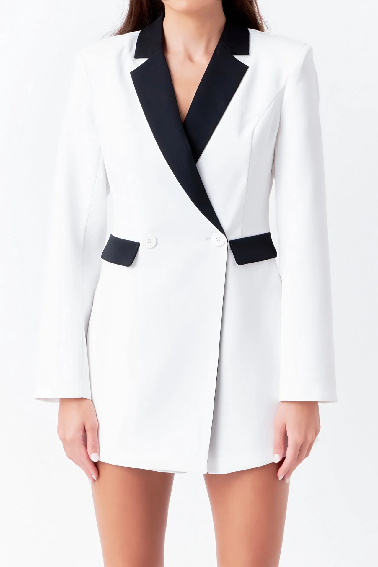 Endless Rose - Contrasted Blazer Romper