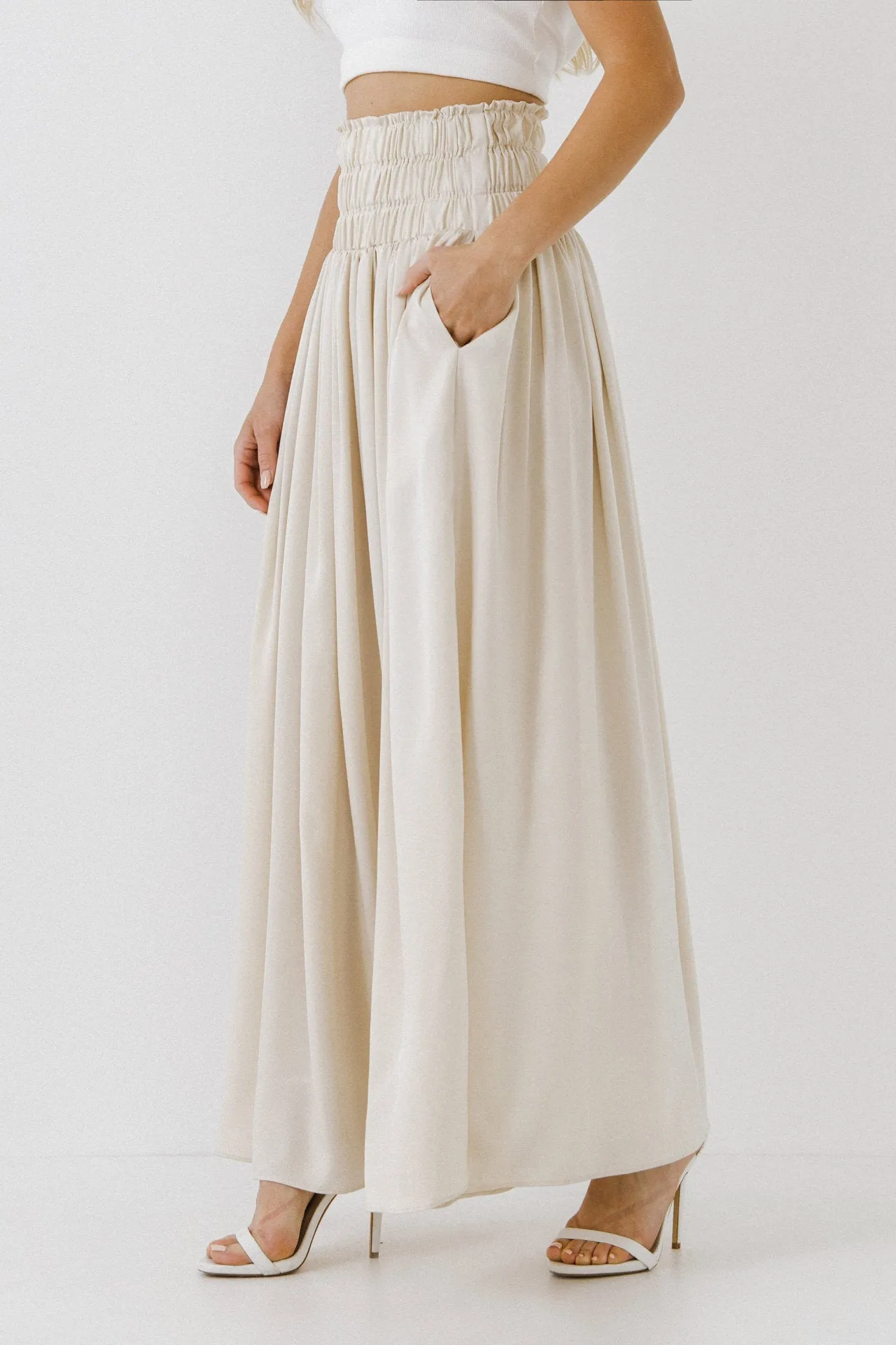 Endless Rose - Elastic Waist Maxi Skirt