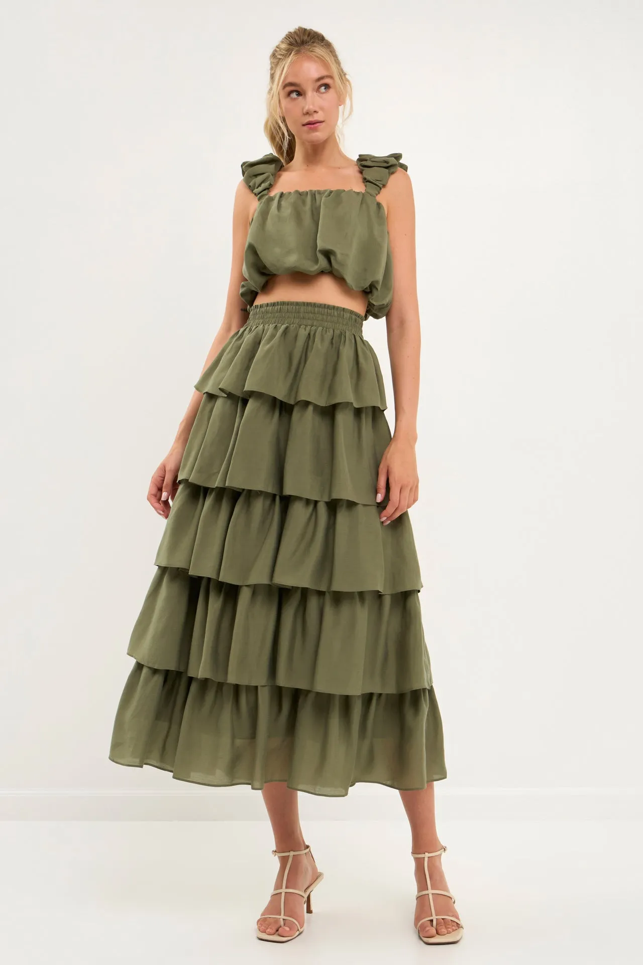 Endless Rose - Tiered Midi Skirt