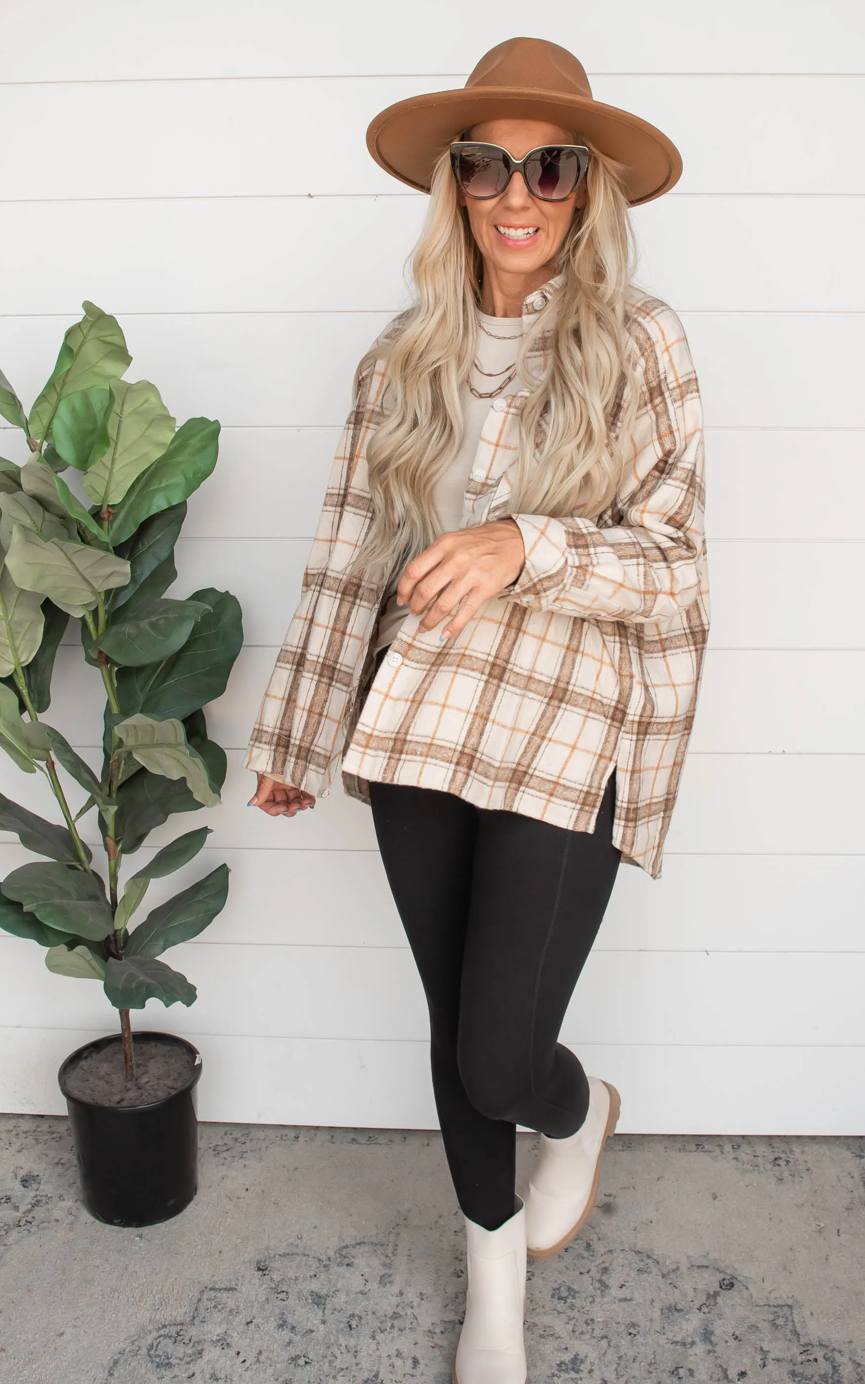 Falling for Plaid Hi Low Shacket