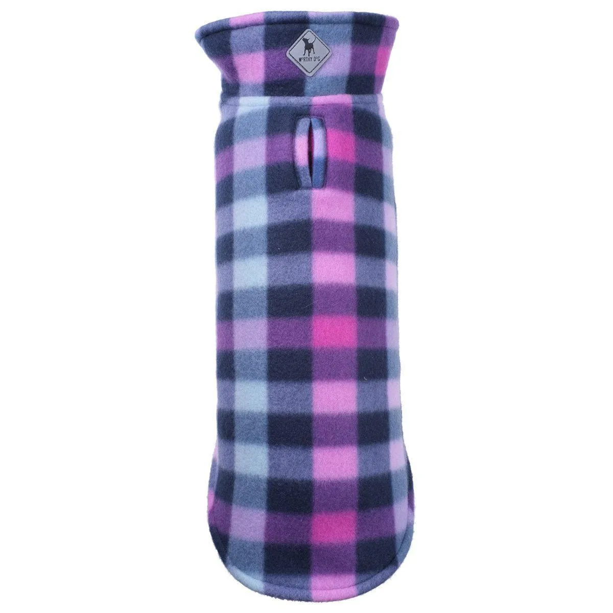 Fargo Fleece Reversible Dog Jacket Purple Check