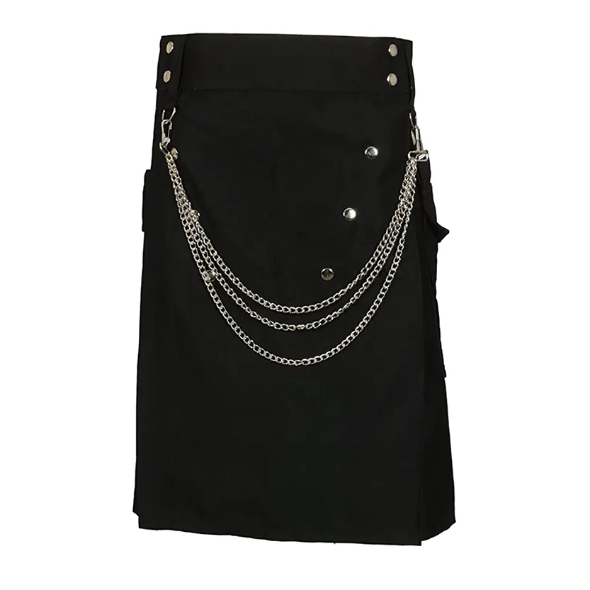 Funki Buys | Skirts | Men's Gothic Punk Pleated Pocket Kilts