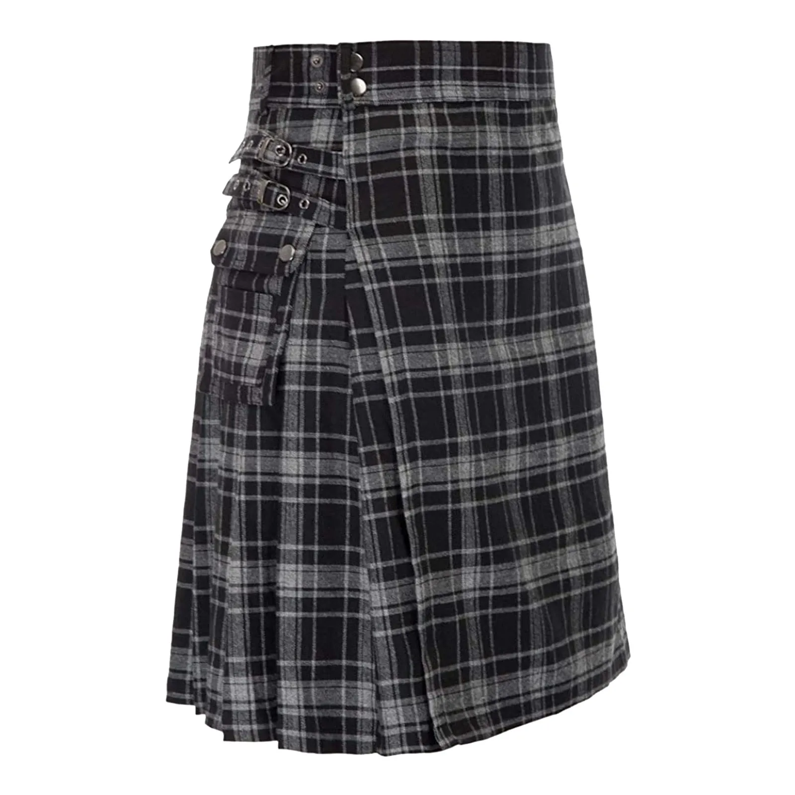 Funki Buys | Skirts | Men's Gothic Punk Pleated Pocket Kilts