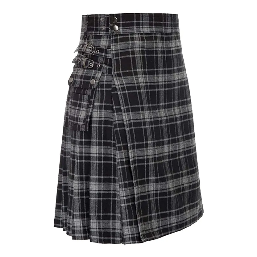 Funki Buys | Skirts | Men's Gothic Punk Pleated Pocket Kilts