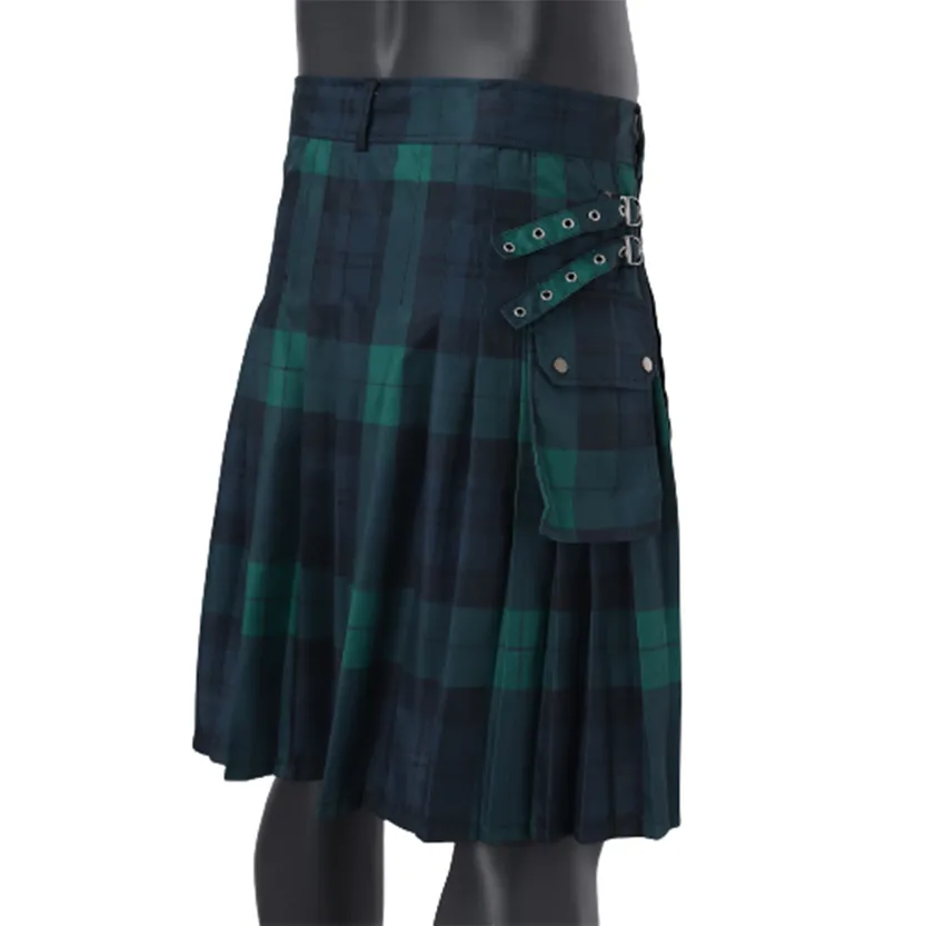 Funki Buys | Skirts | Men's Gothic Punk Pleated Pocket Kilts