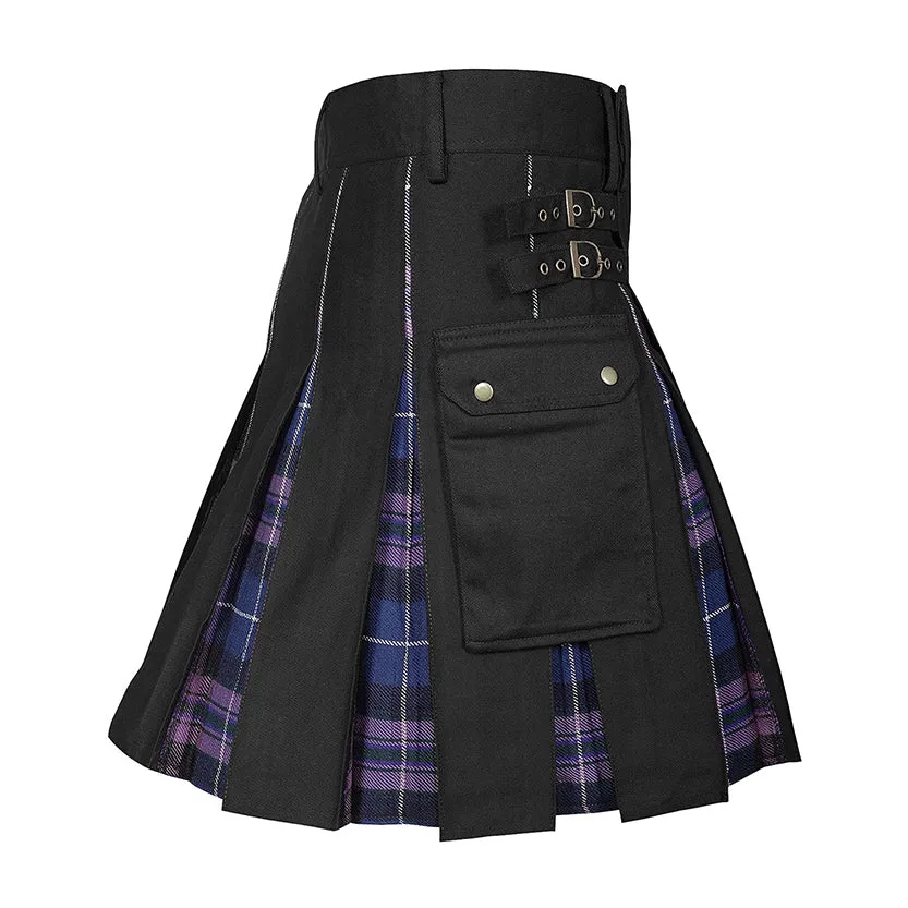 Funki Buys | Skirts | Men's Gothic Punk Pleated Pocket Kilts
