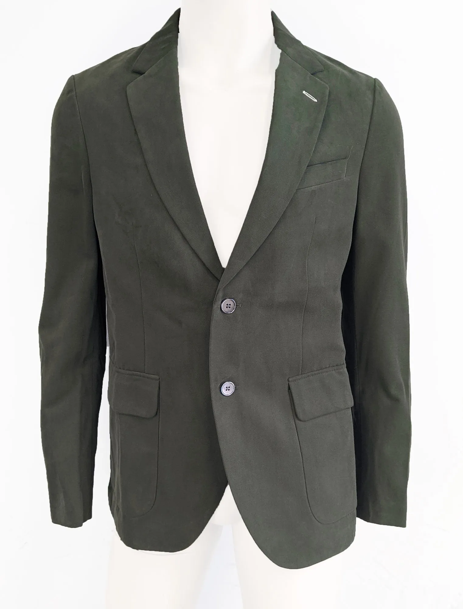 GANT RUGGER Men's Military Green Cotton Uncontructed Blazer NWT