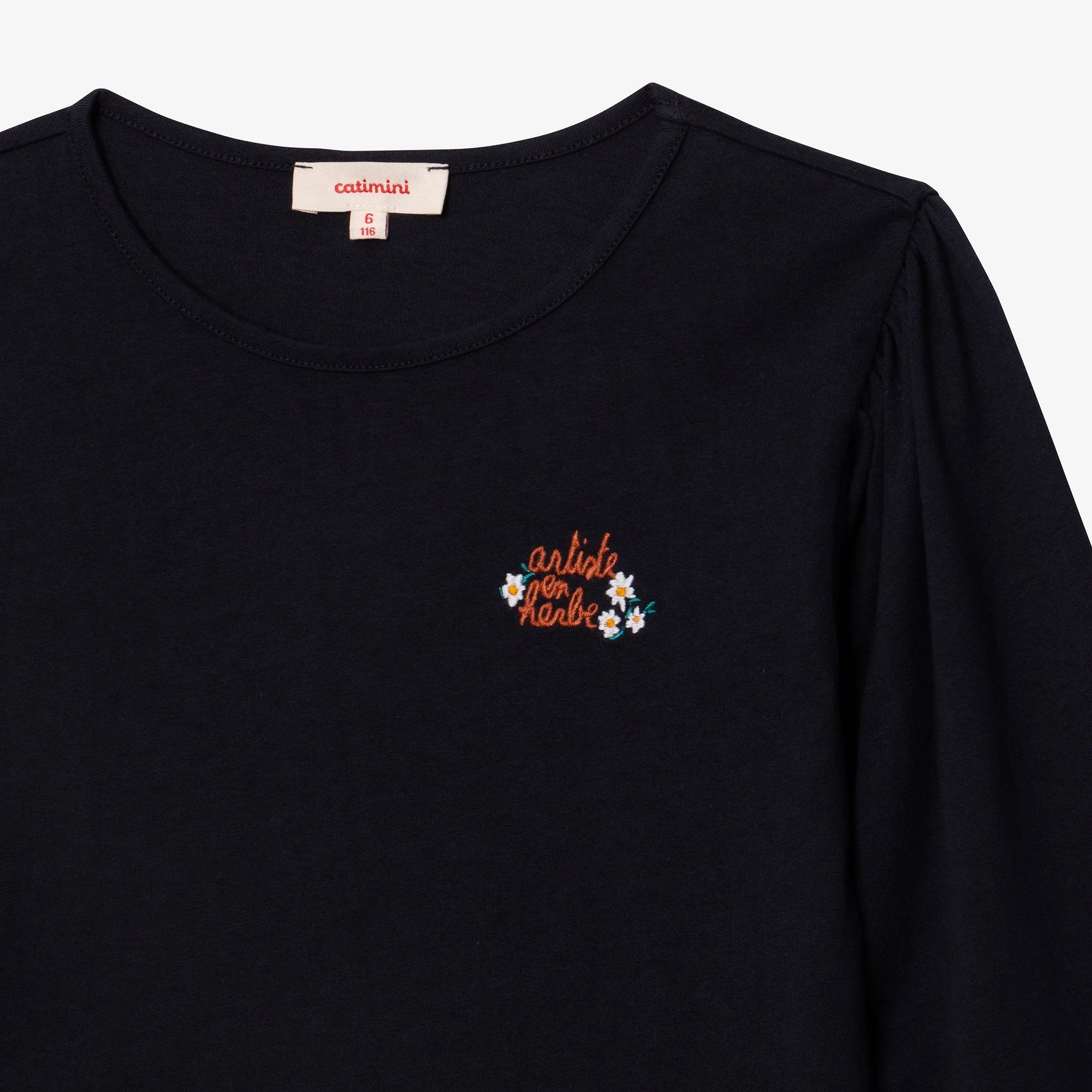 Girl navy long sleeve T-shirt