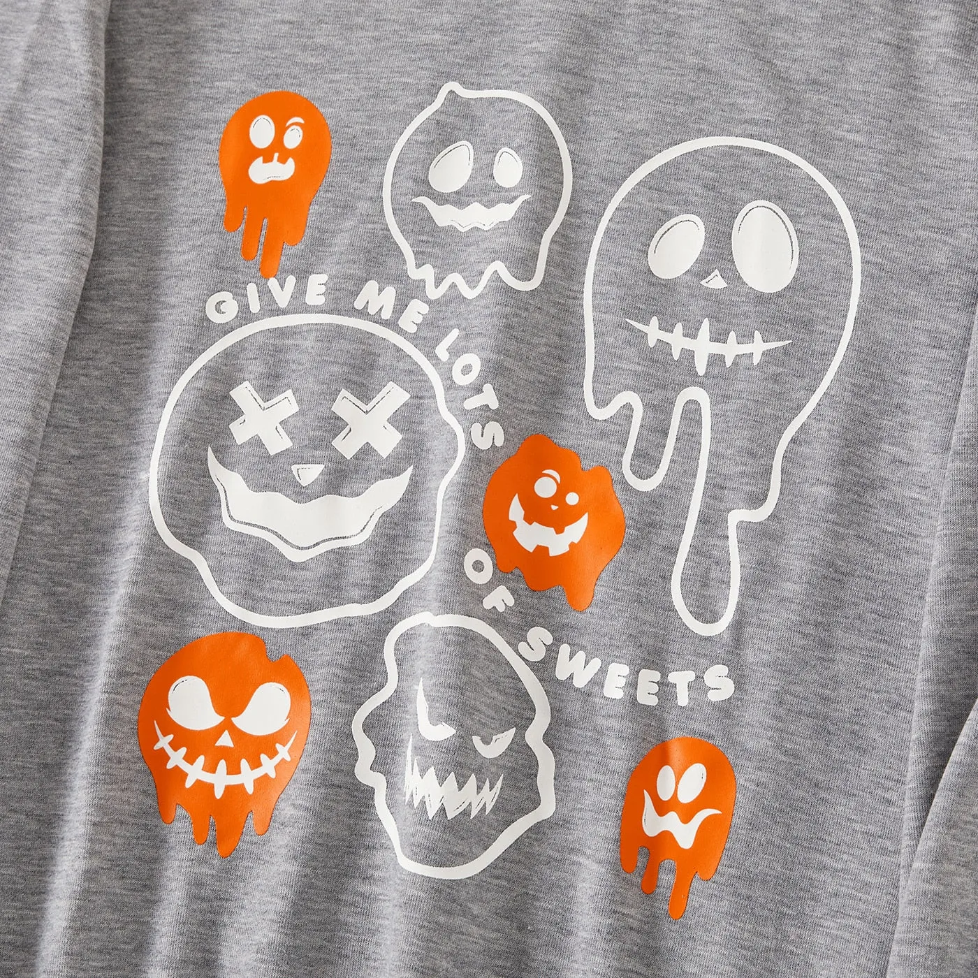 Glowing Family Matching Halloween Light-up Shirts Ghost Print Tops