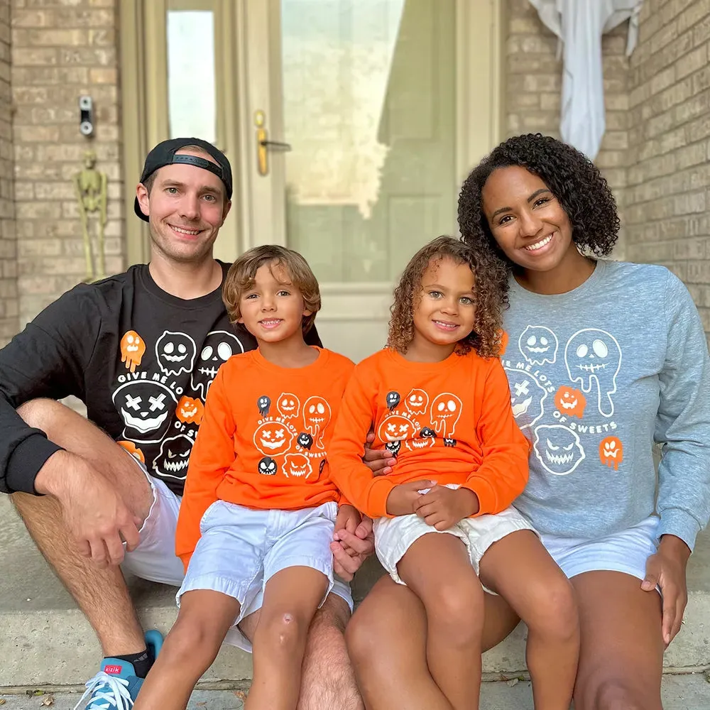 Glowing Family Matching Halloween Light-up Shirts Ghost Print Tops