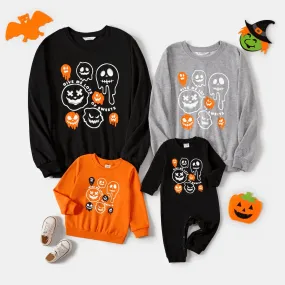 Glowing Family Matching Halloween Light-up Shirts Ghost Print Tops