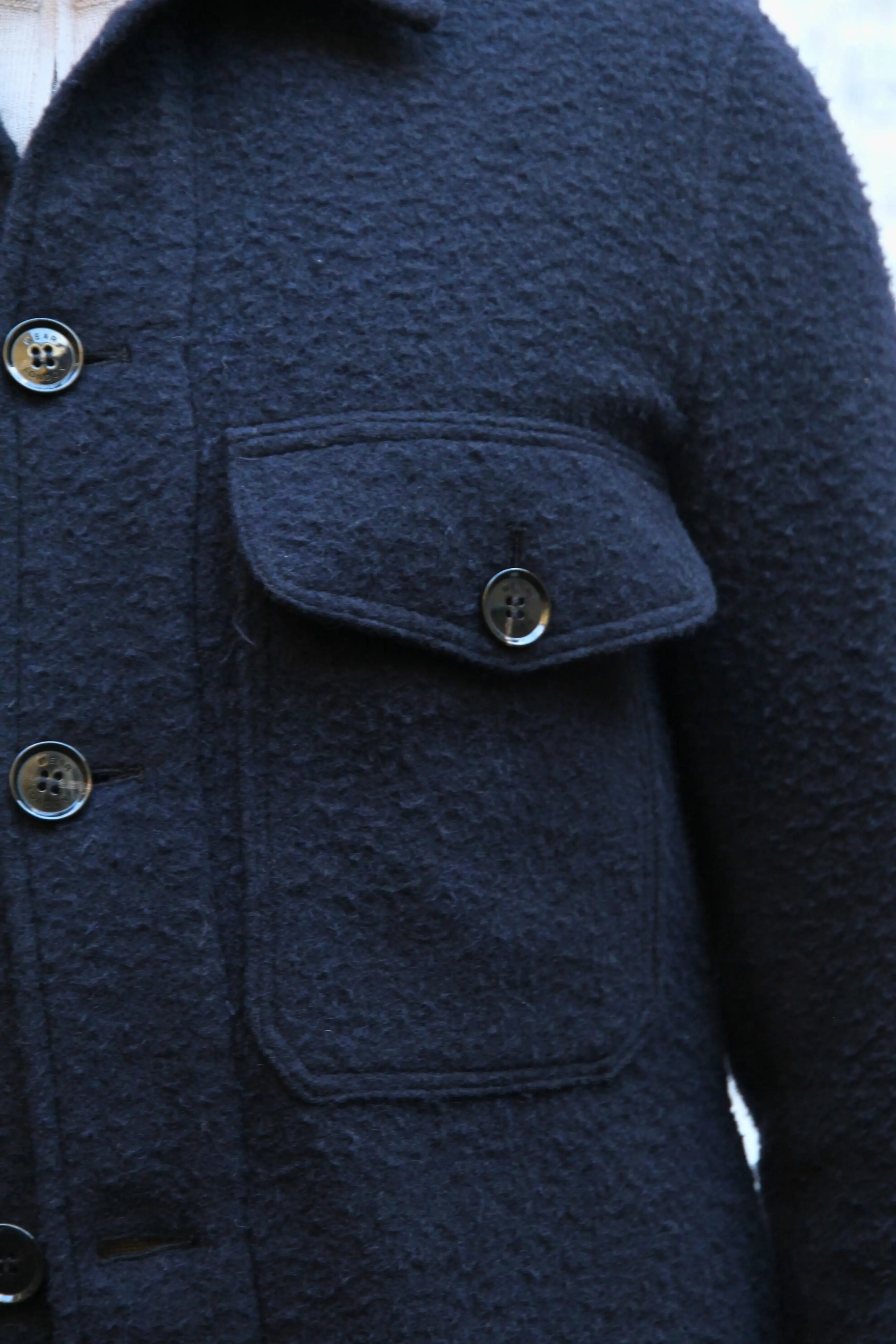 Goring Wool Jacket - Navy Casentino