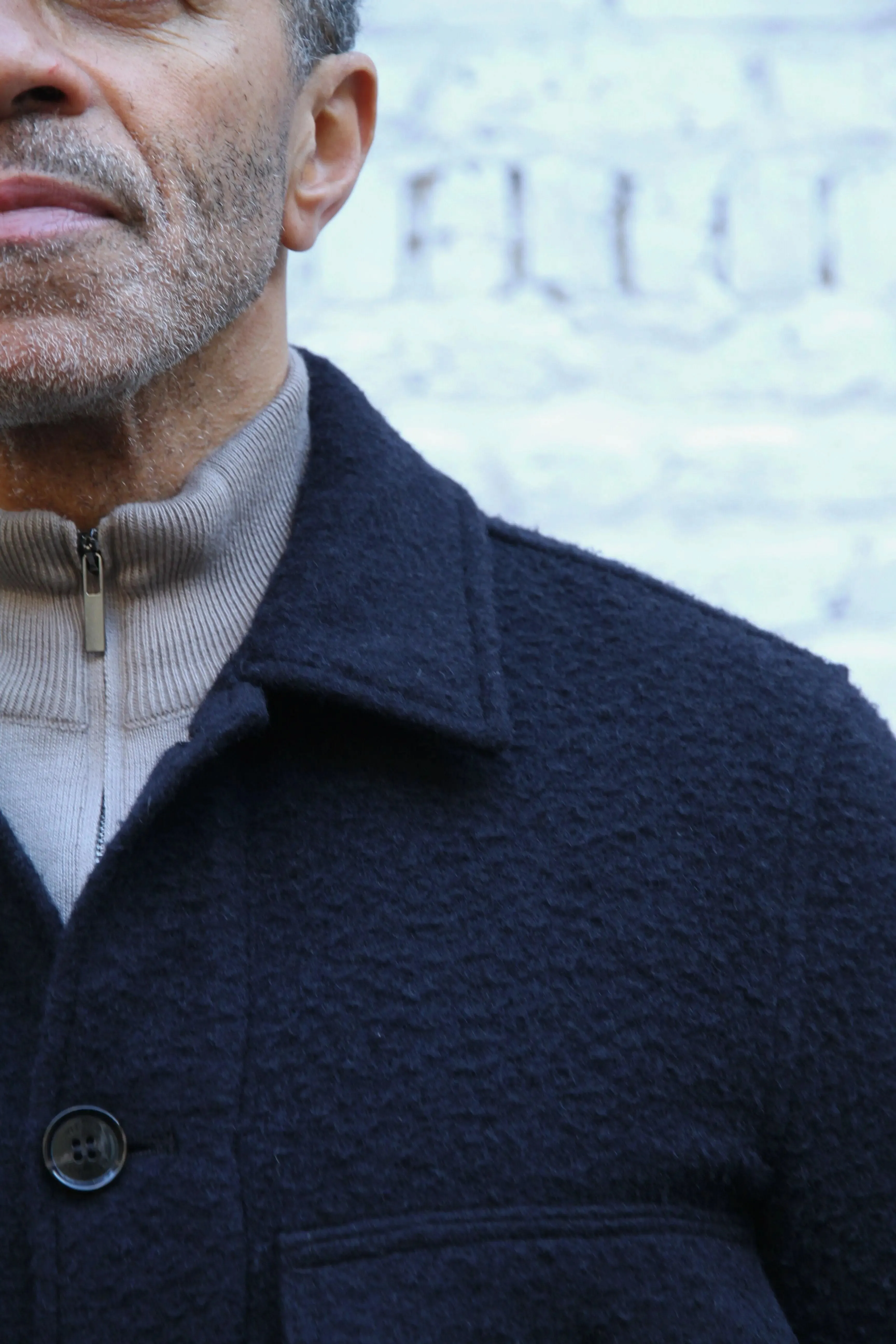 Goring Wool Jacket - Navy Casentino