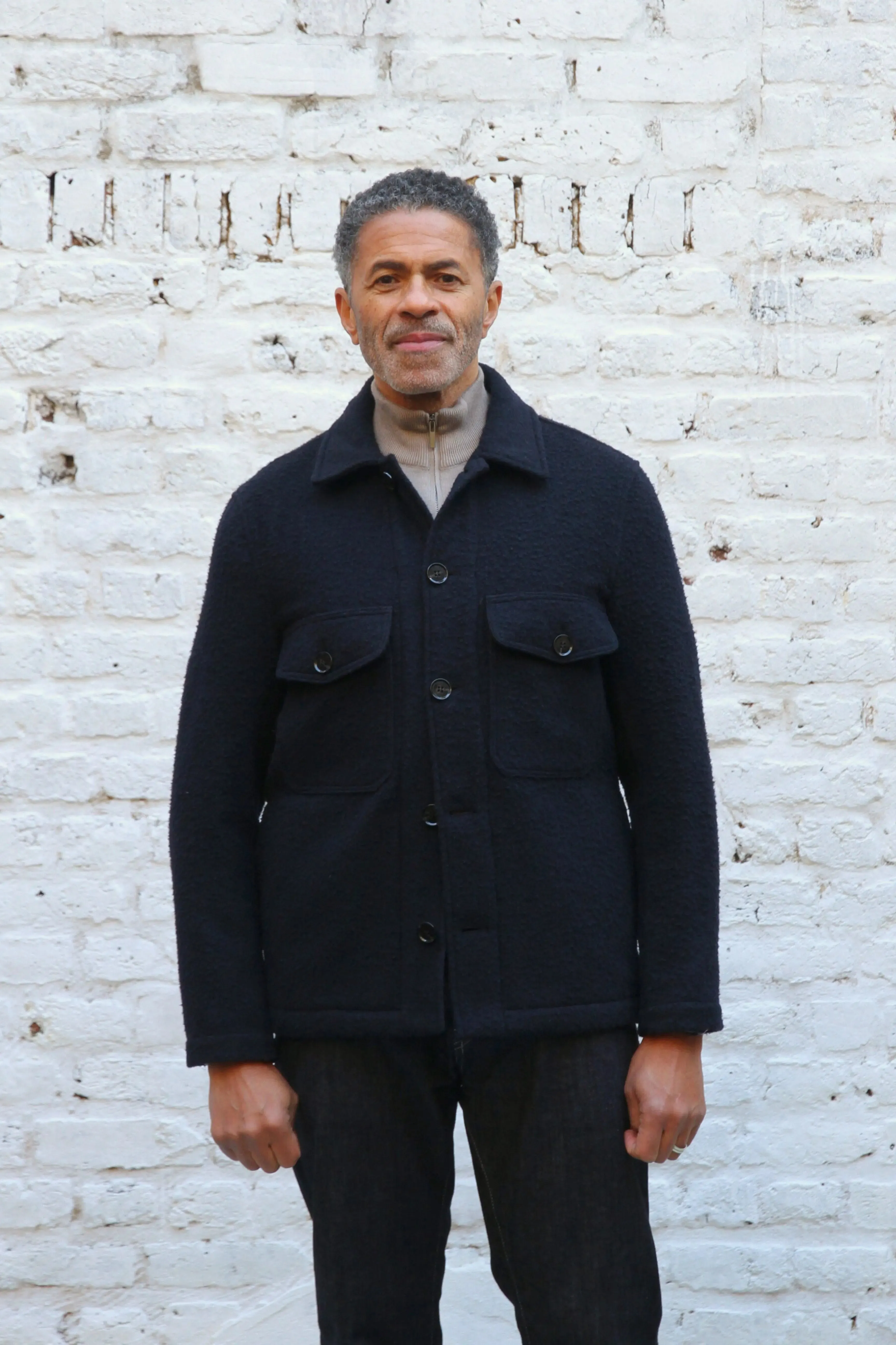 Goring Wool Jacket - Navy Casentino