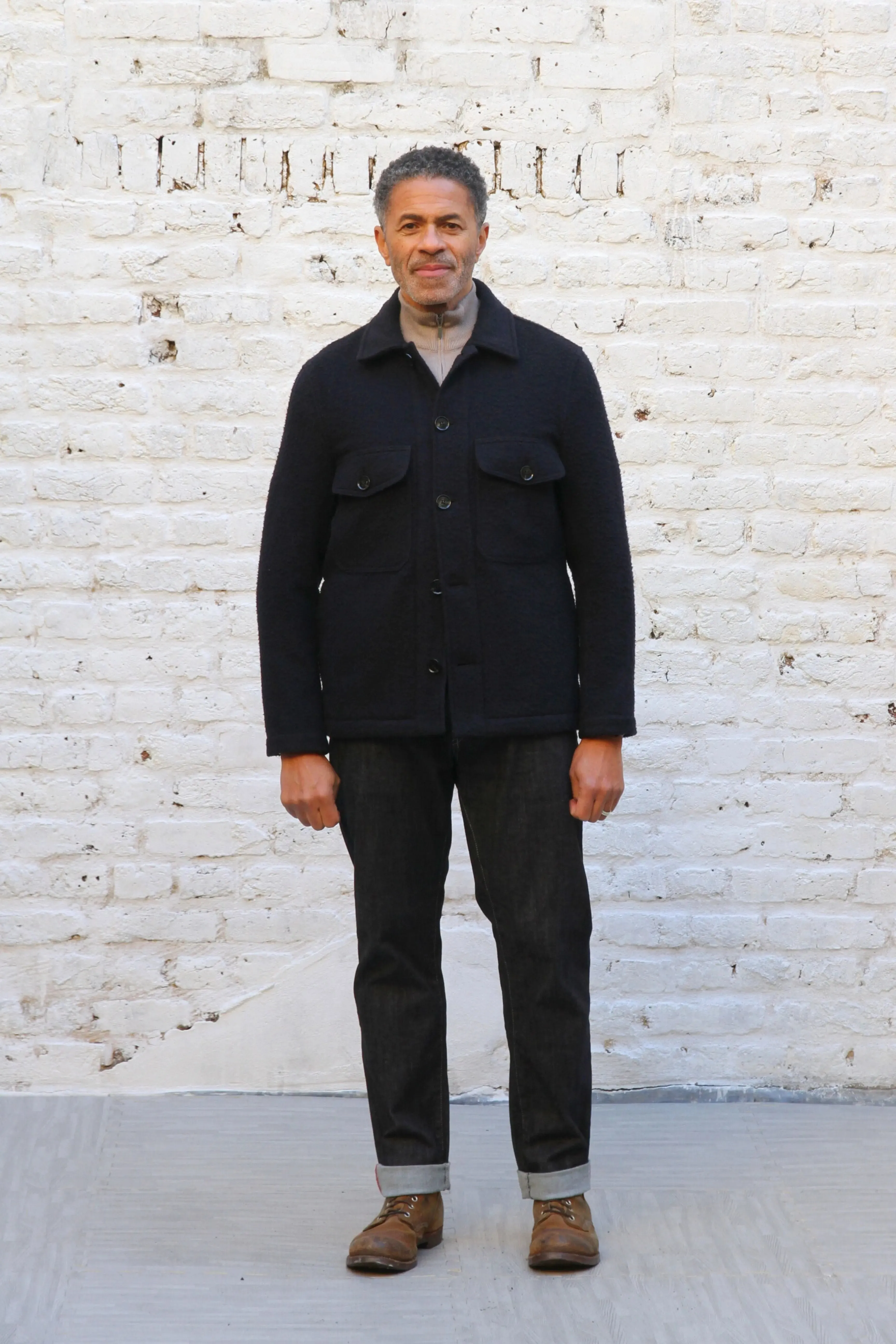 Goring Wool Jacket - Navy Casentino