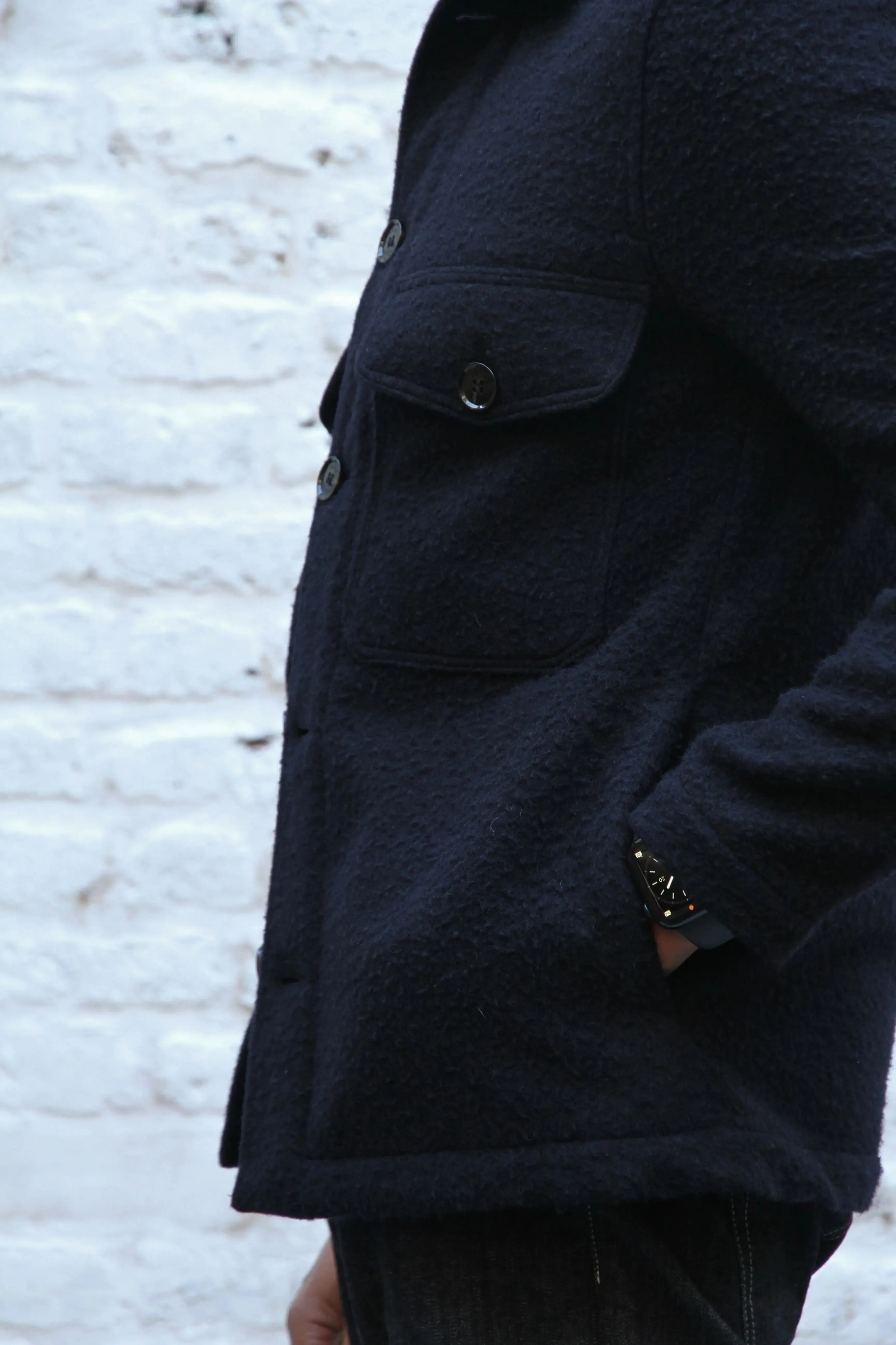 Goring Wool Jacket - Navy Casentino