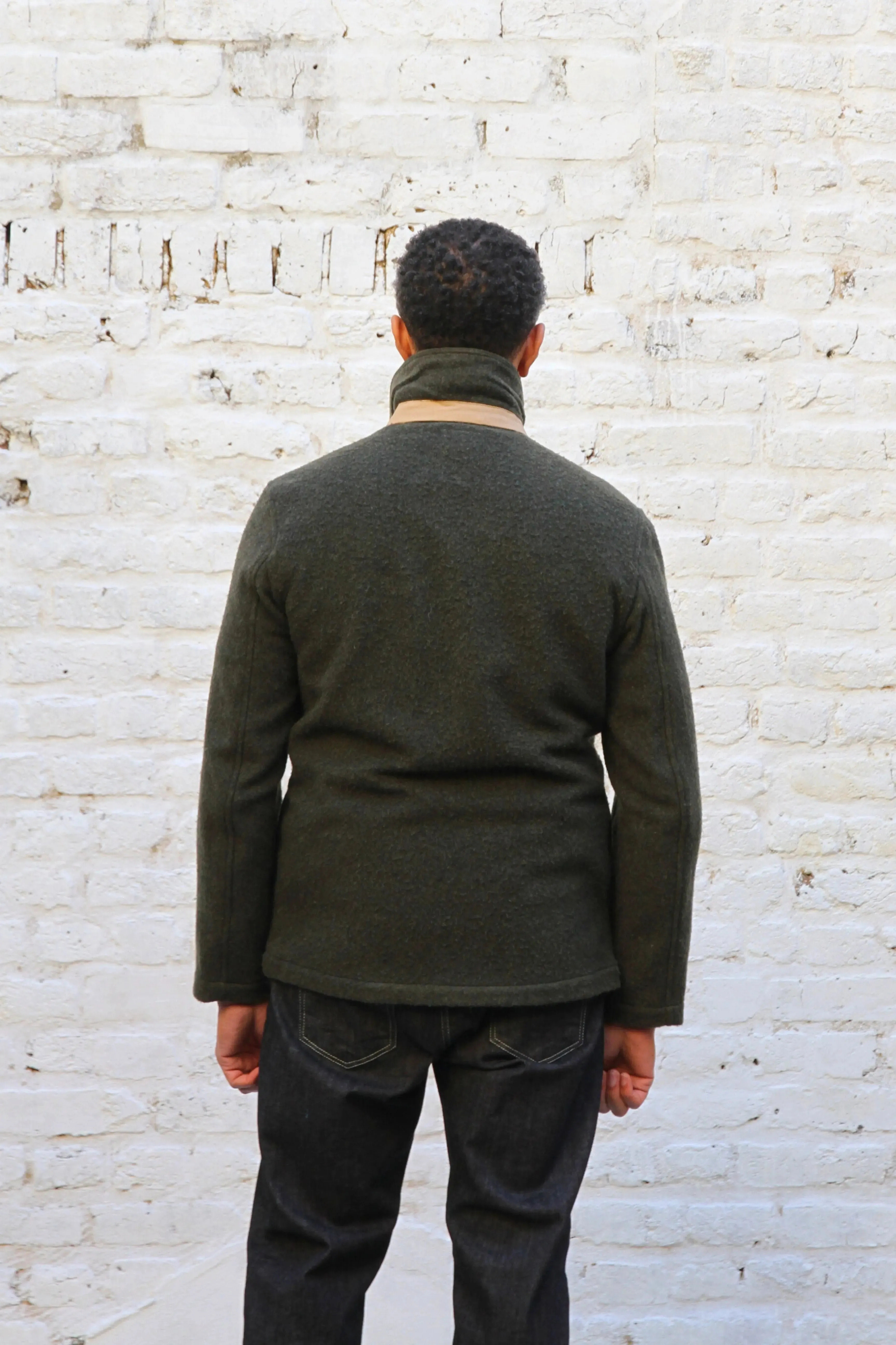Goring Wool Jacket - Olive Casentino