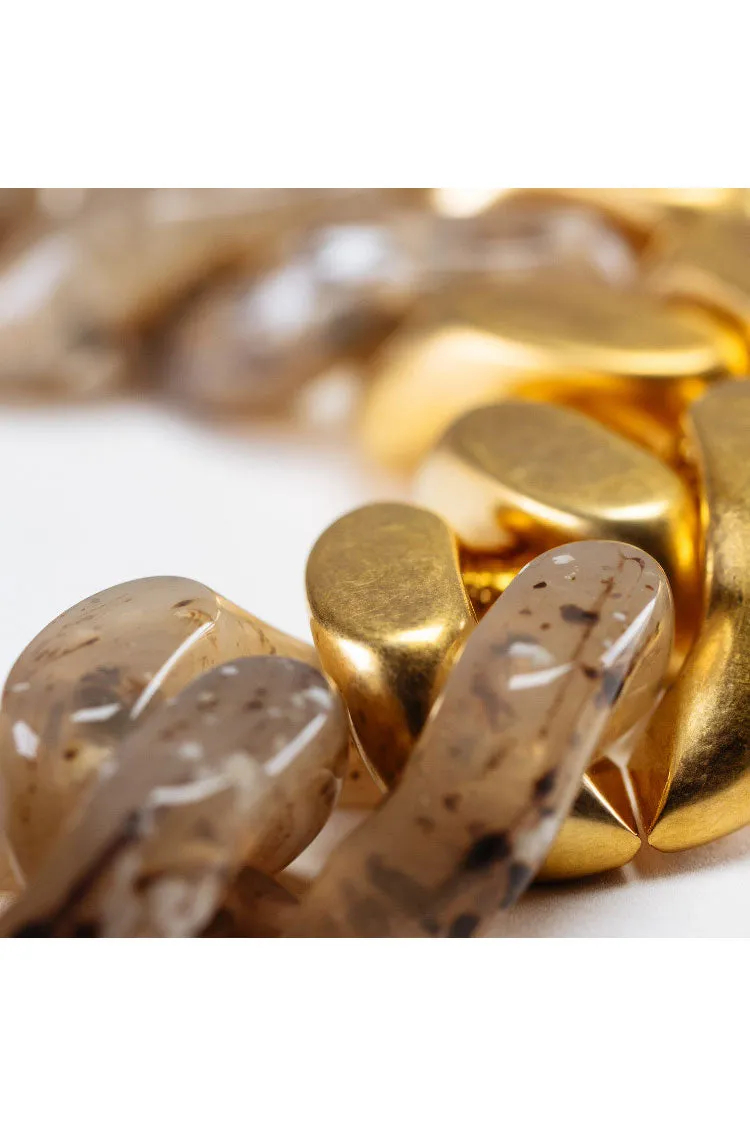 Great Necklace w Gold in Light Bernstein