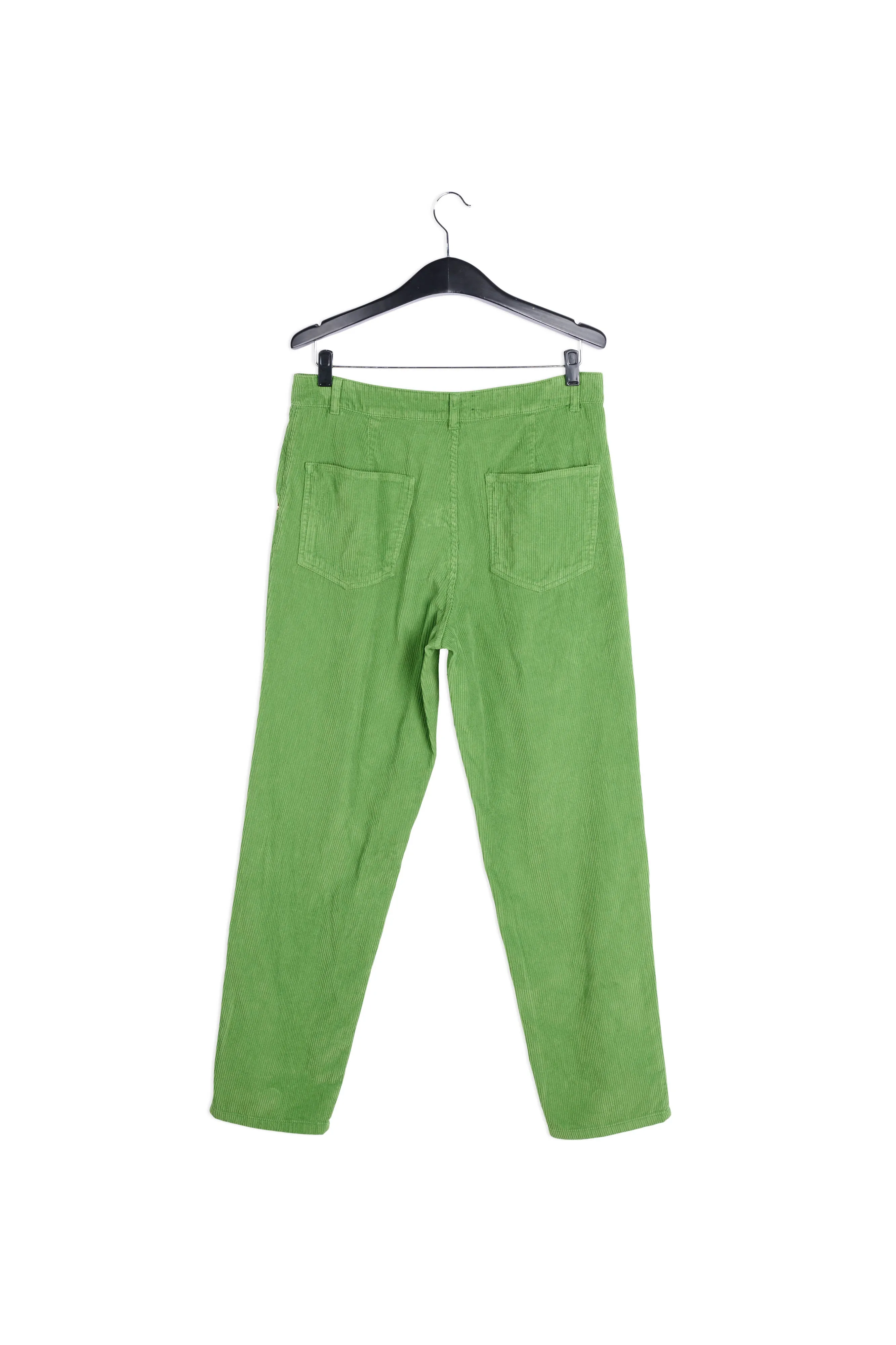 Green cotton-corduroy pants