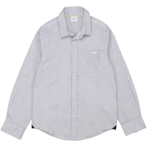 Hugo Boss White Printed Dress Shirt