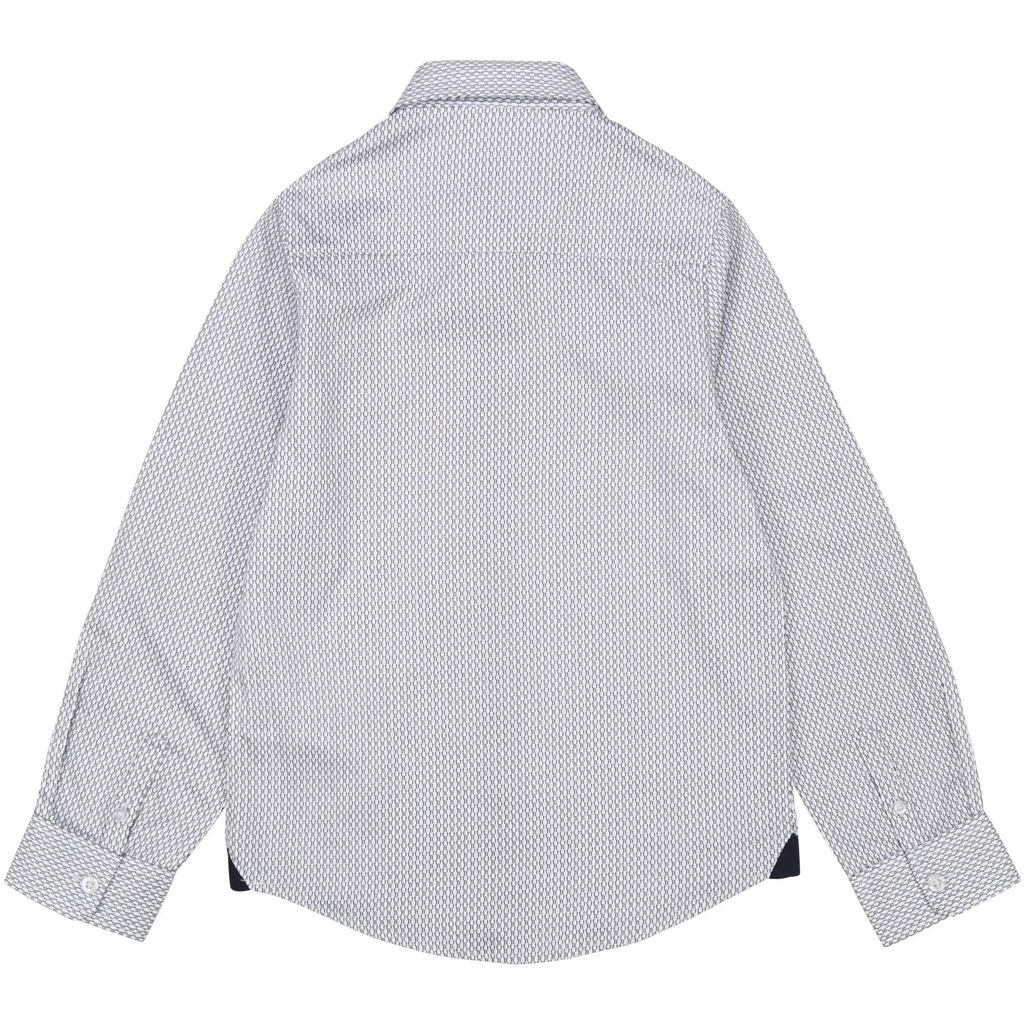 Hugo Boss White Printed Dress Shirt